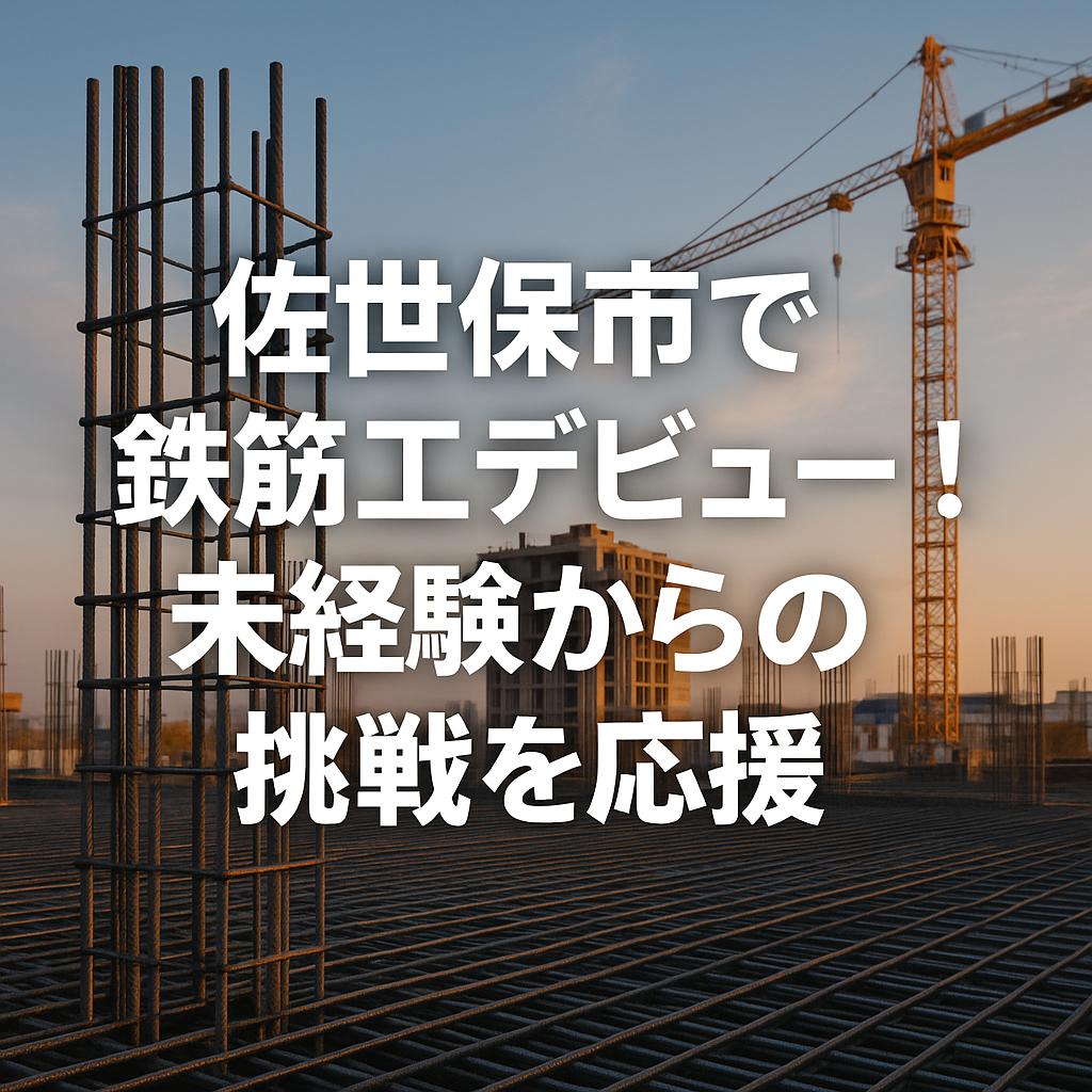 佐世保市で鉄筋工デビュー！未経験からの挑戦を応援